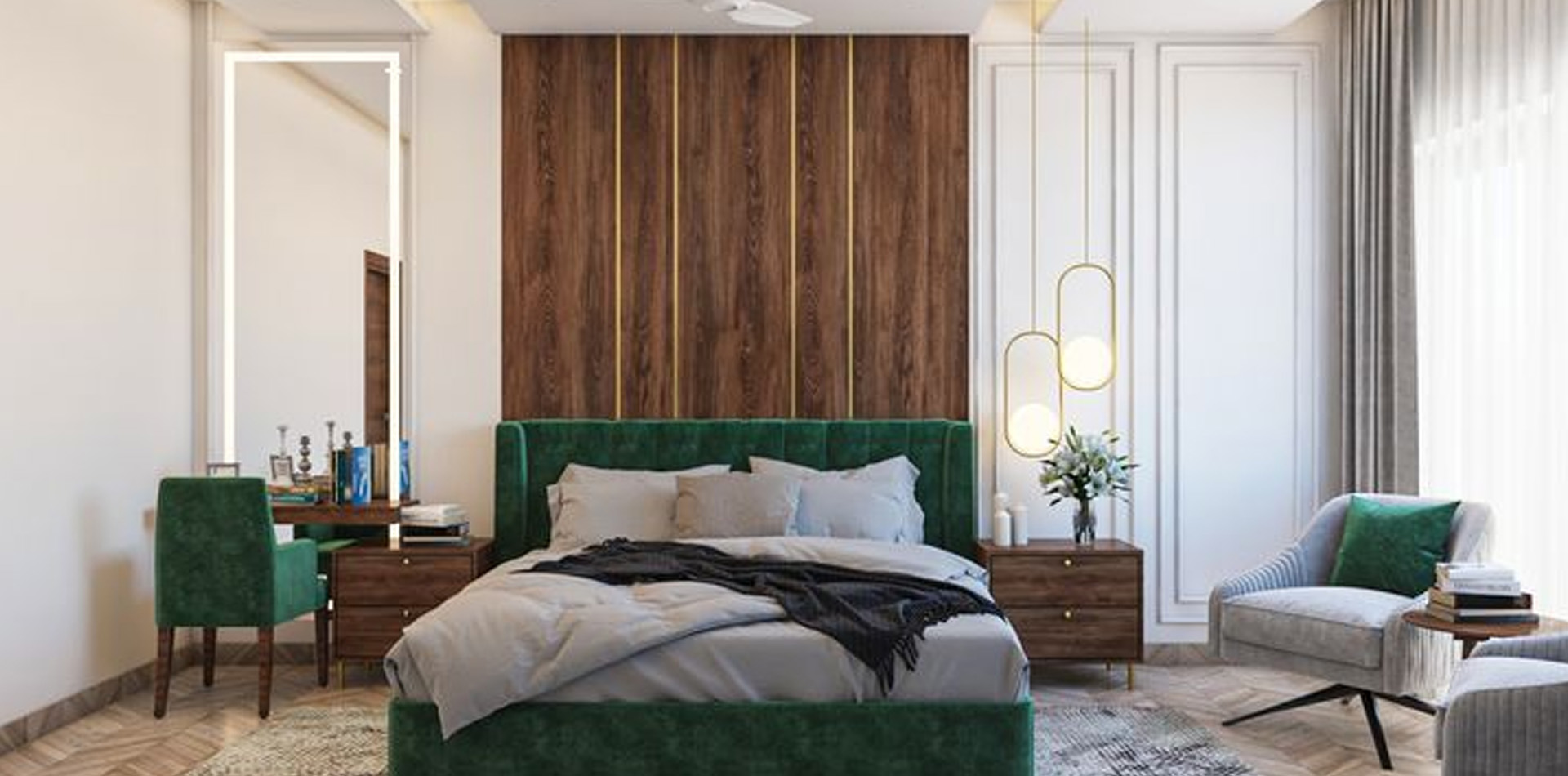 Bedroom and modular wardrobe Ahmedabad